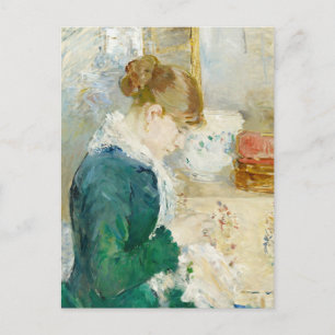 Nähen der Frau   Berthe Morisot Postkarte