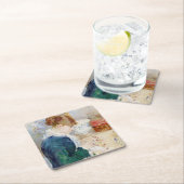 Nähen der Frau, Berthe Morisot Rechteckiger Pappuntersetzer (Vor Ort)