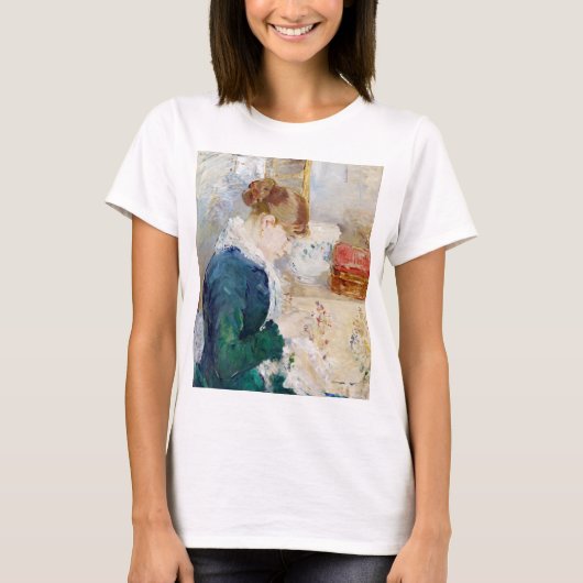 Nähen der Frau, Berthe Morisot T-Shirt (Vorderseite)