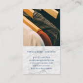 Nähen der Frau | Kleiderhanger Visitenkarte (Rückseite)