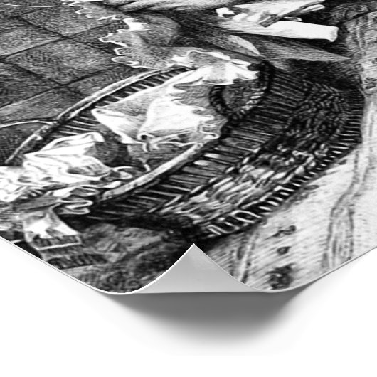 Nähen der Frau Poster (Ecke)