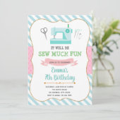 Nähen der Geburtseinladung Einladung (Stehend Vorderseite)