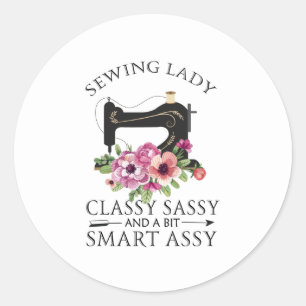 Nähen der Lady-Klasse einfach und ein bisschen cle Runder Aufkleber