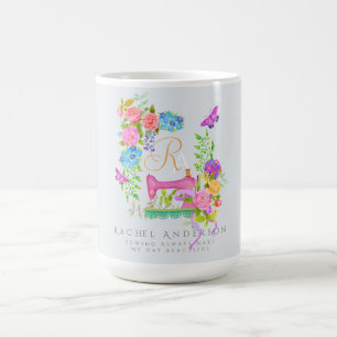 Nähen der Multifunktionsleiste an der Floral Grau Kaffeetasse