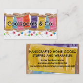 Nähen der Quilterquilter-Näherungsgewinde-Rollen Visitenkarte (Vorne/Hinten)