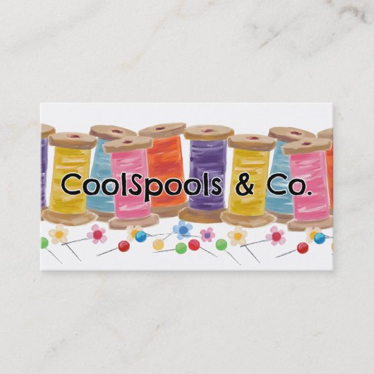 Nähen der Quilterquilter-Näherungsgewinde-Rollen Visitenkarte (Vorderseite)