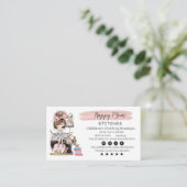 Nähen der Visitenkarte. Visitenkarte (Stehend Vorderseite)