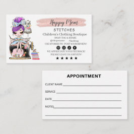 Nähen der Visitenkartenfashion-Designer Visitenkarte