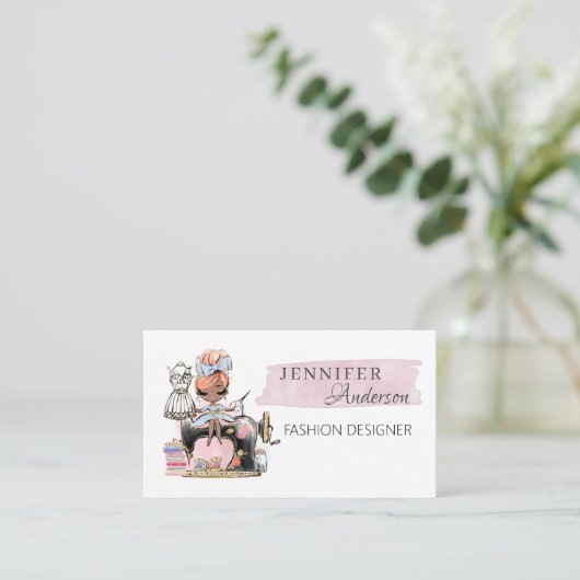Nähen der Visitenkartenfashion-Designer Visitenkarte (Stehend Vorderseite)