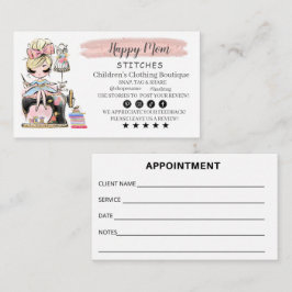 Nähen der Visitenkartenfashion-Designer Visitenkarte