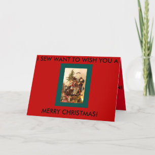 Nähen der Weihnachtskarte mit NähSanta Feiertagskarte