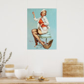 Nähen des Buttons Poster (Küche)