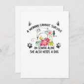 Nähen| Eine Frau kann nicht allein auf dem Nähen ü Einladung (Vorne/Hinten)