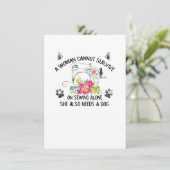 Nähen| Eine Frau kann nicht allein auf dem Nähen ü Einladung (Stehend Vorderseite)