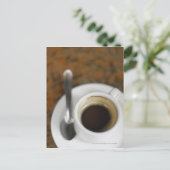 Nahen einer Tasse Kaffee 2 Postkarte (Stehend Vorderseite)
