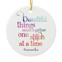 Nähen eines Sticks nach dem anderen