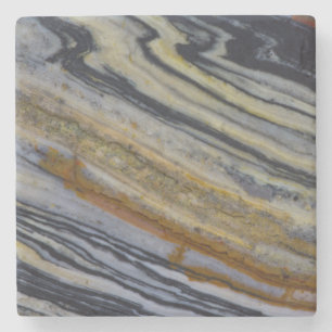 Nahen eines Striated Jasper Slab Steinuntersetzer