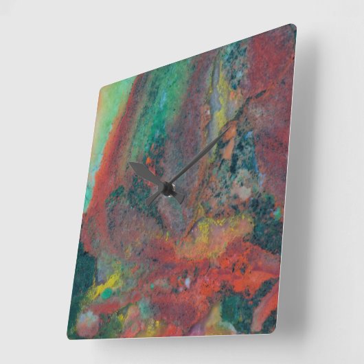 Nahen eines Weihnachtsjaspers Quadratische Wanduhr (Winkel)