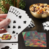 Nahen eines Weihnachtsjaspers Spielkarten (In Situ)
