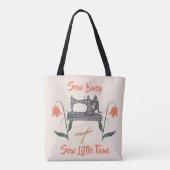 Nähen Enthusiasten nähen beschäftigt, nähen wenig Tasche (Rückseite)