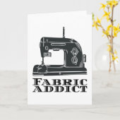 Nähen - Fabric Addict Karte (Gelbe Blume)