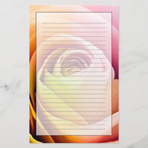 Nahen farbige Rose Petals Briefpapier