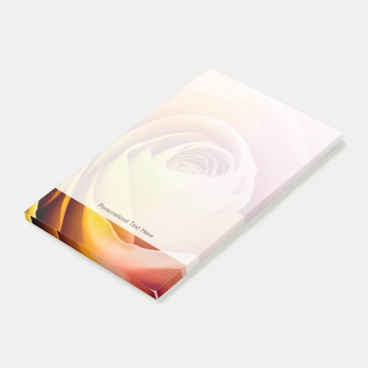 Nahen farbige Rose Petals Post-it Klebezettel (angewinkelt)