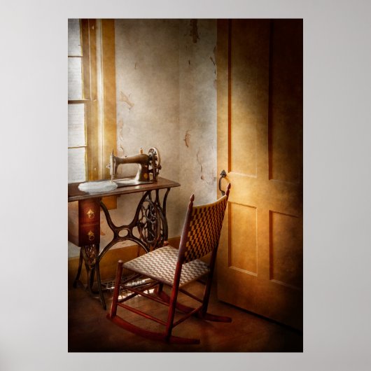 Nähen - Früher hat sie diese Maschine Liebe Poster (Vorne)