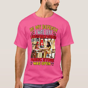 Nähen für Frauen Stoff Crazy Quilt Lady Craft 3 T-Shirt