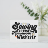 Nähen für immer postkarte (Stehend Vorderseite)