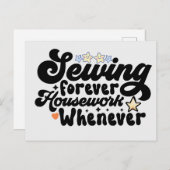 Nähen für immer postkarte (Vorne/Hinten)