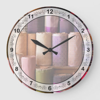 Nähen - Gewebe Große Wanduhr