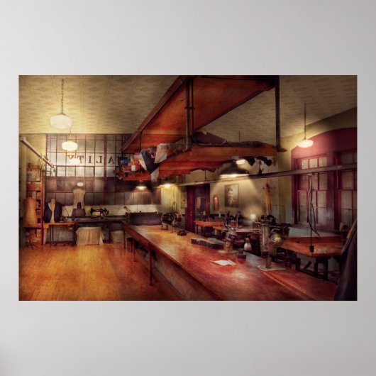 Nähen - Gewerbliche Kleidung Poster (Vorne)