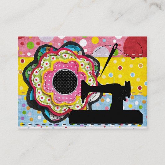 Nähen / Handmade by - Business / Einschließkarte Visitenkarte (Vorderseite)