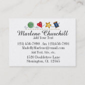 Nähen / Handmade by - Business / Einschließkarte Visitenkarte (Rückseite)