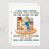 Nähen | Ich habe das Gefühl, dass ich das Haus rei Save The Date (Vorne/Hinten)