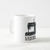 Nähen - ich nähte, als das Nähen nicht Cool war Kaffeetasse (Vorderseite Links)