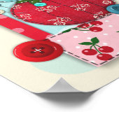 "Nähen in der Liebe" Inspirationssägen-Poster Poster (Ecke)