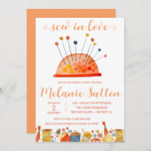 Nähen in der Liebe, Nähen von Vorstellungen Brautp Einladung (Vorne/Hinten)