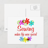 Nähen ist eine besondere postkarte (Vorne/Hinten)