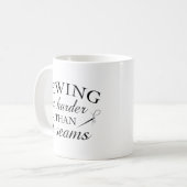 Nähen ist härter kaffeetasse (Vorderseite Links)