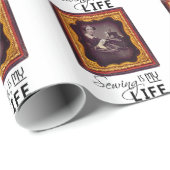 Nähen ist mein Leben Geschenkpapier (Rolleneckpunkt)