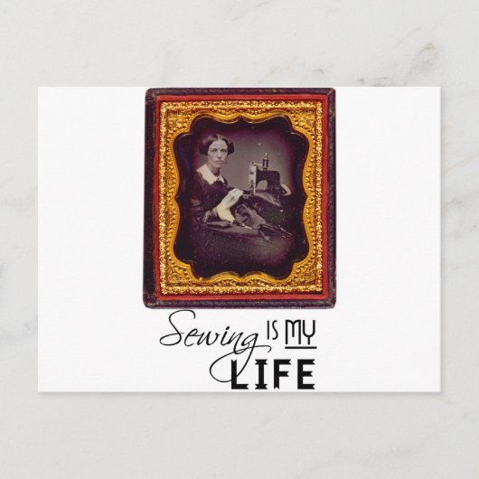 Nähen ist mein Leben Postkarte (Vorderseite)
