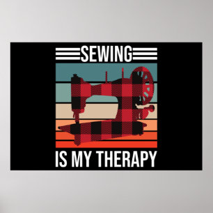 Nähen ist meine Therapie Poster