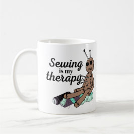 Nähen ist meine Therapie! Voodoo Doll Kaffeetasse