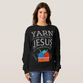 Nähen Jesus Quilting Garn Nadel Christlich Sweatshirt (Vorne ganz)