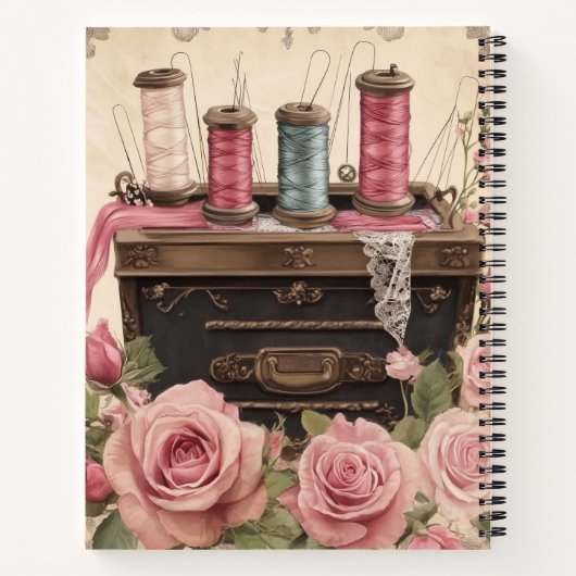 Nähen Journal Spiral Notebook Notizblock (Rückseite)