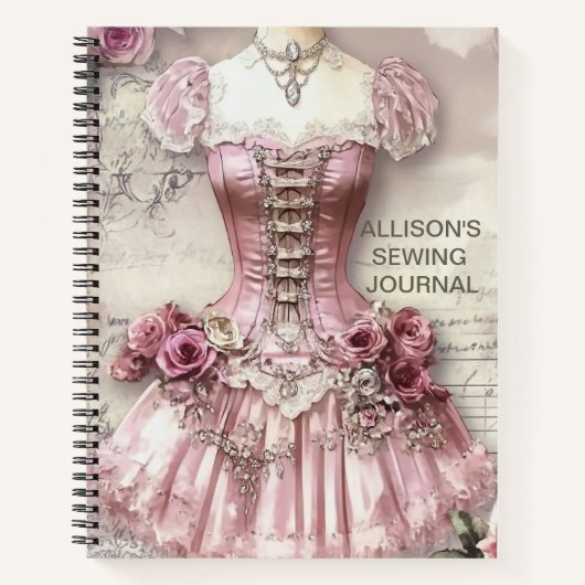 Nähen Journal Spiral Notebook Notizblock (Vorderseite)