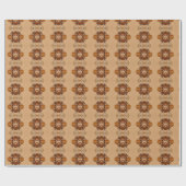 Nähen Kaffee und braun Buttonmix Geschenkpapier (Flach)