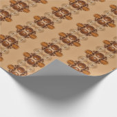 Nähen Kaffee und braun Buttonmix Geschenkpapier (Ecke)